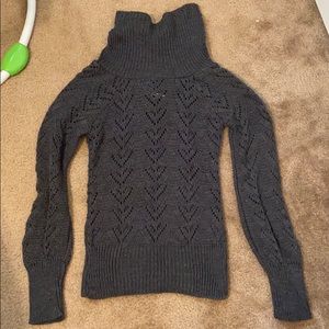 Dark grey knitted shirt, New
